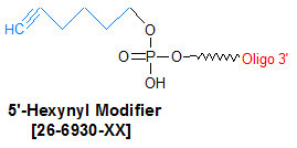 picture of Hexynyl (Alkyne) Modifier (5')